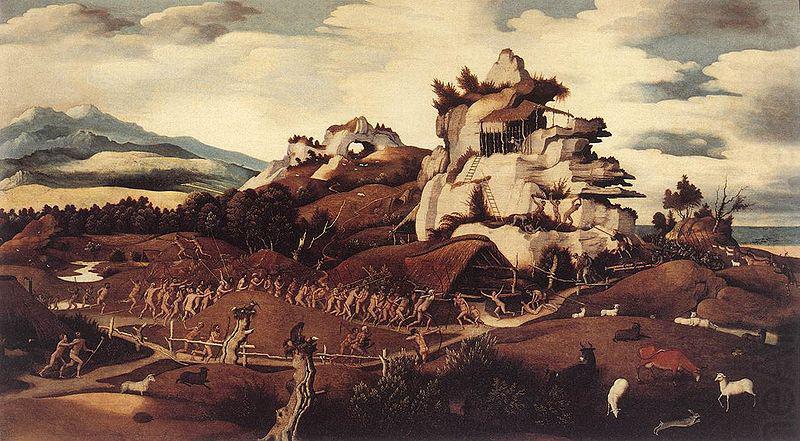 Landscape with an Episode from the Conquest of America or Discovery of America, Jan Mostaert